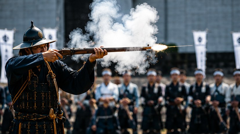 火縄銃演武の様子